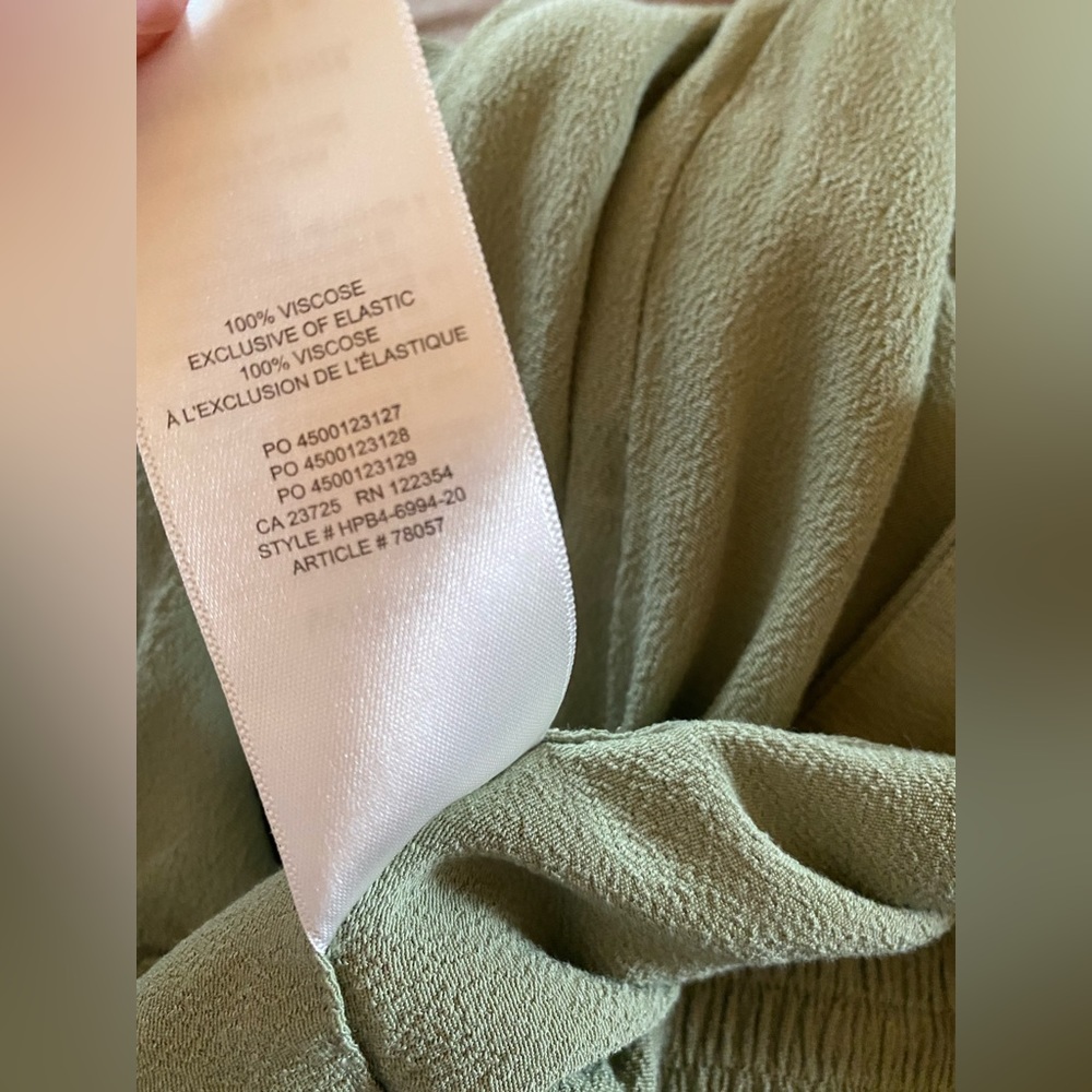 ARITZIA WILFRED faun pants sage green size XS wide leg crop - Picture 6 of 7